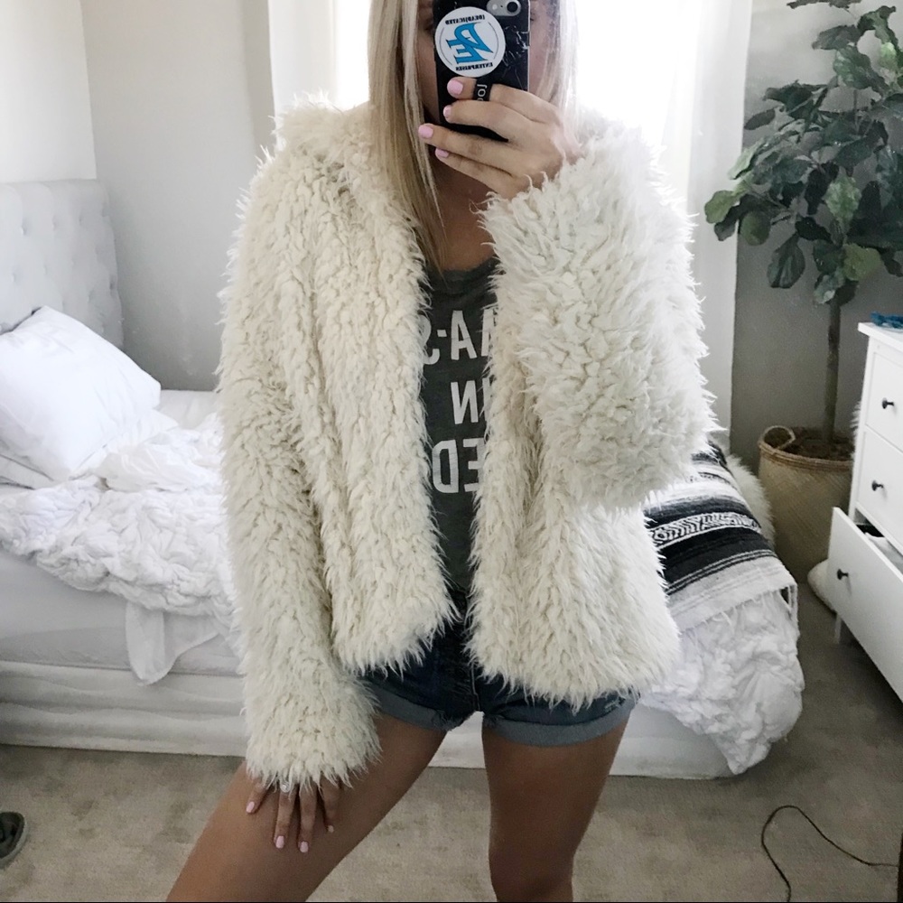 Free People Faux Fur Jacket
